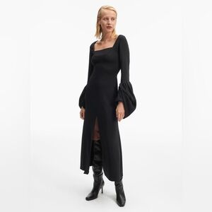 A.W.A.K.E MODE x & Other Stories Fitted Midi Slit Dress (sz 12)